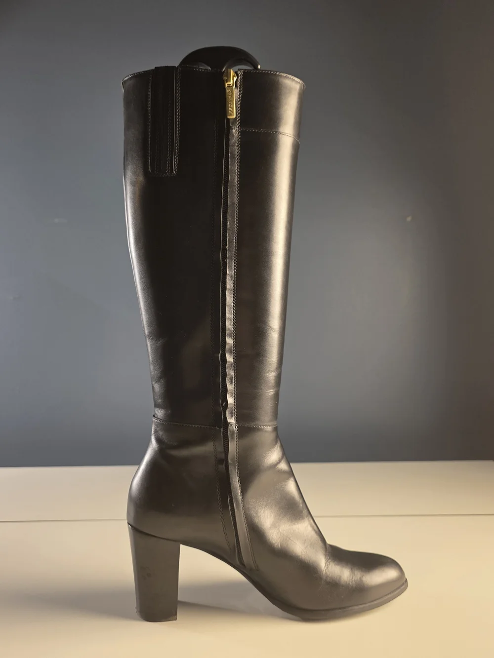 Gino Rossi Black Leather Knee High Boots EU 40